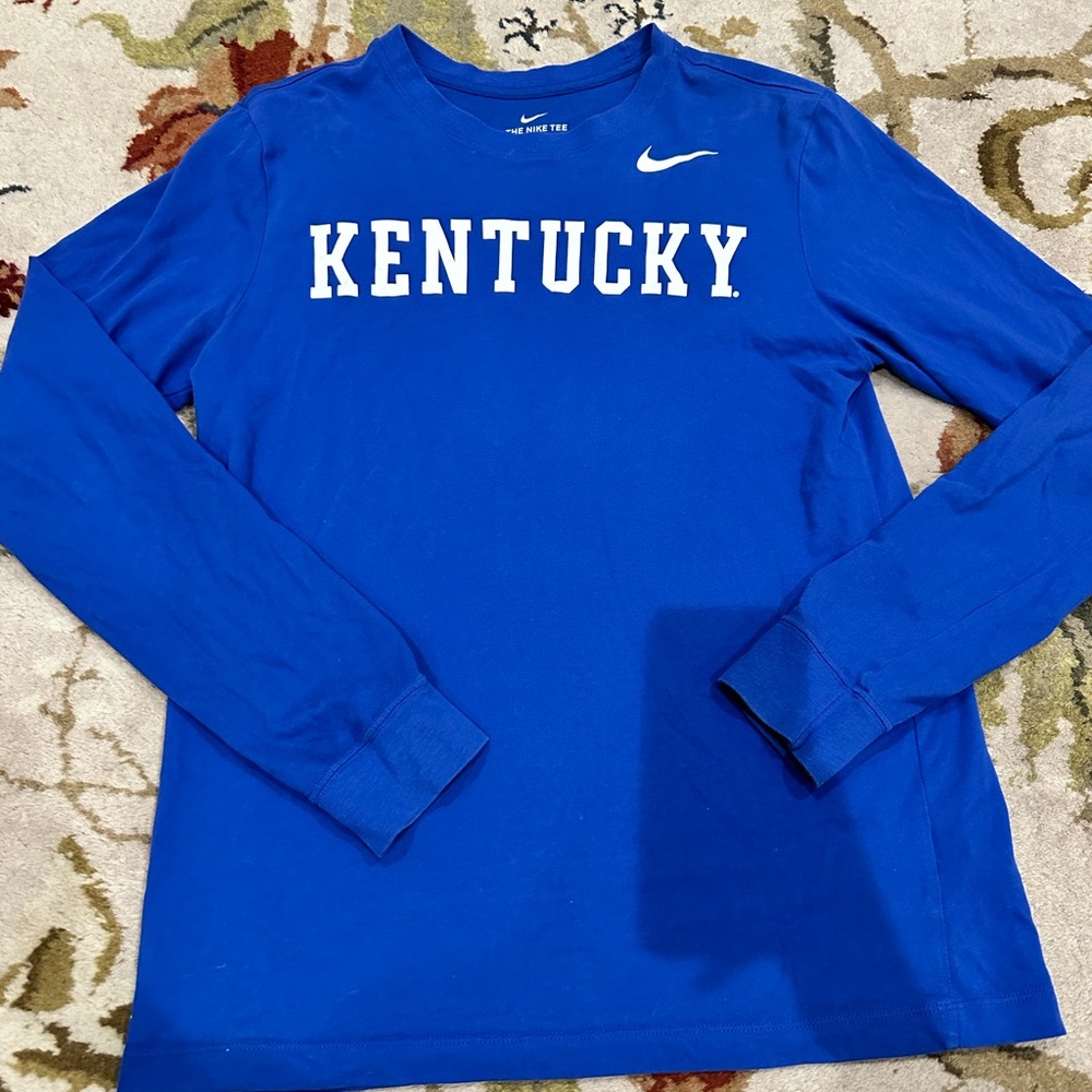 Kentucky Wildcats Shirt Nike Dri-Fit Long Sleeve Blue Medium Women